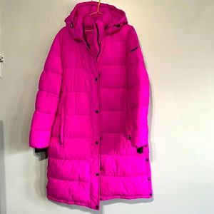 BCBGENERATION Hot Pink Women's Hooded Puffer Coat